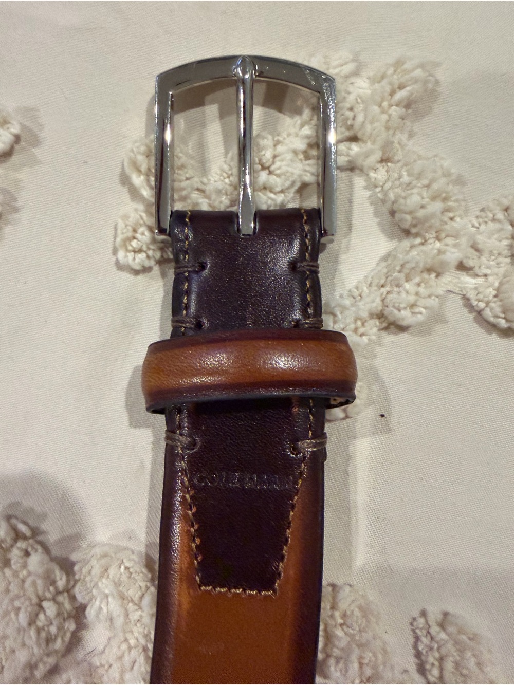 Lewis 32MM Burnished Leather Belt